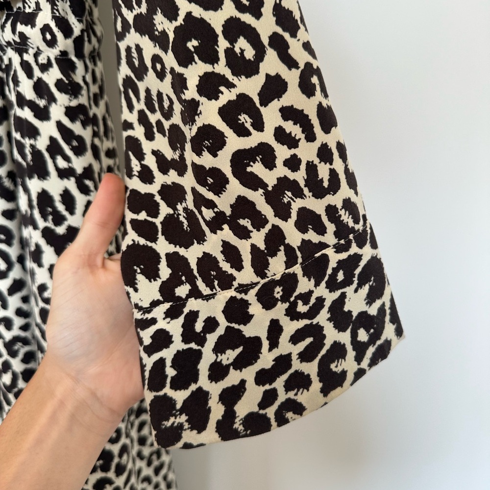 Something Navy Animal Print Long Robe - Picture 4 of 8